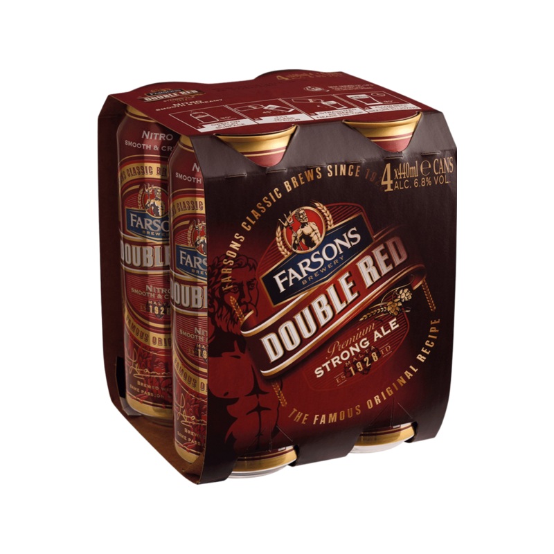 Farsons Double Red Label 44cl x 1 can