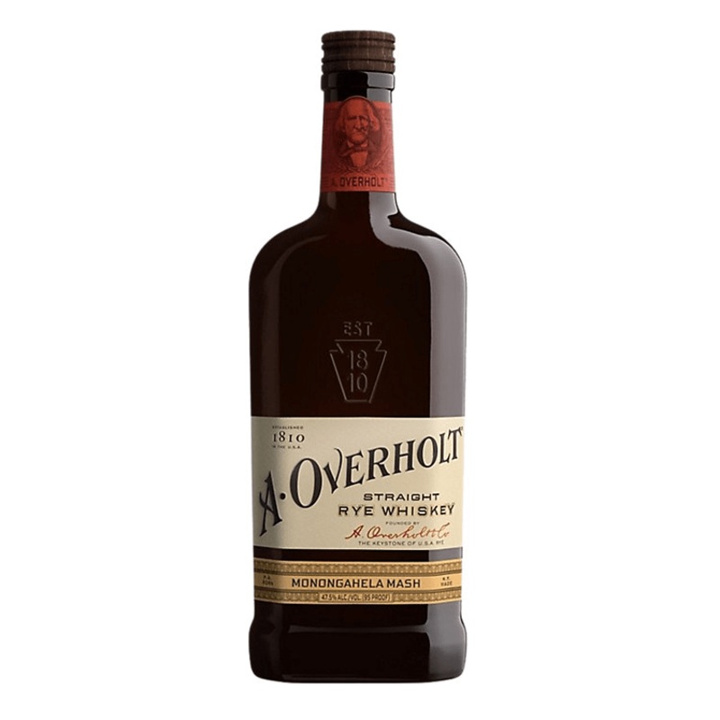 A Overholt Straight Rye Whiskey Monongahela Mash 4 Yr 750ml