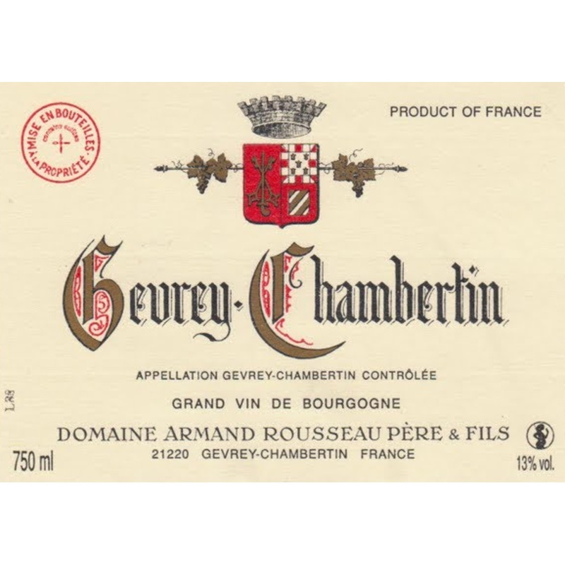 1971 Domaine Armand Rousseau Pere et Fils Gevrey-Chambertin, Cote de Nuits, France (750ml)