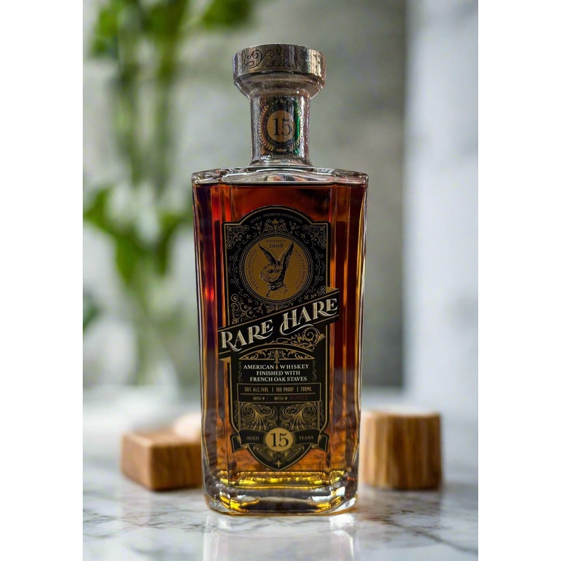 2008 Rare Hare 15 Year Old French Oak Stave Finish Bourbon Whiskey 700ml