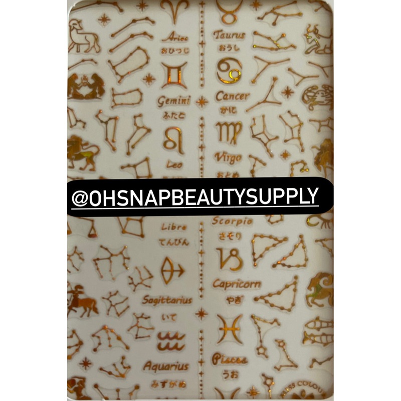 – Holo Gold Horoscope R086 Sticker