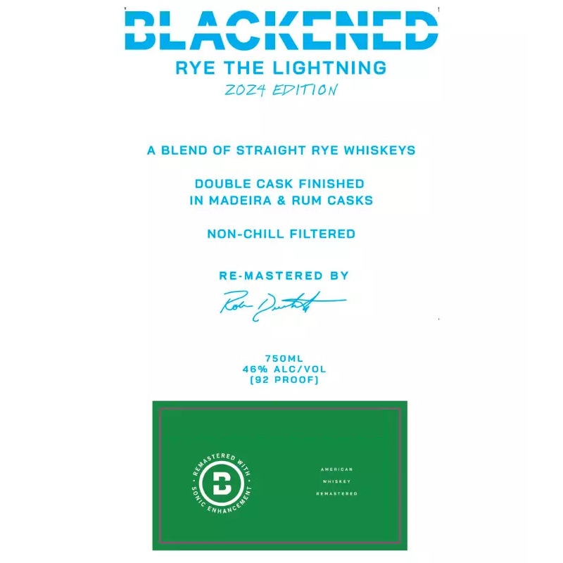 Blackened Rye The Lightening 2024 Edition 750mL