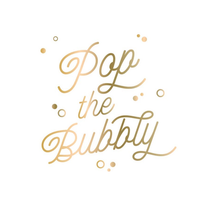 “Pop the Bubbly” Cocktail Napkins