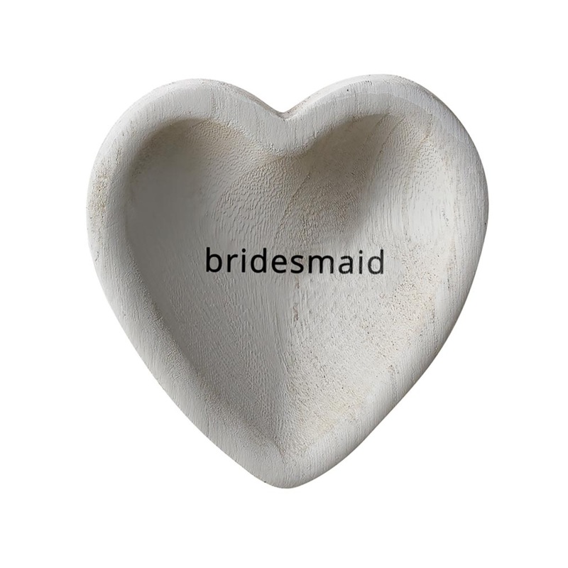 “Bridesmaid” Heart Shaped Trinket Tray
