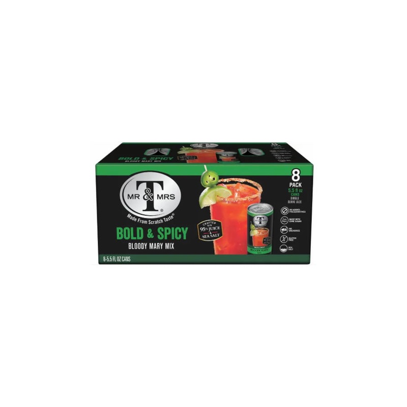 Mr & Mrs T Spicy Bloody Mary Mix 8Pk Cans