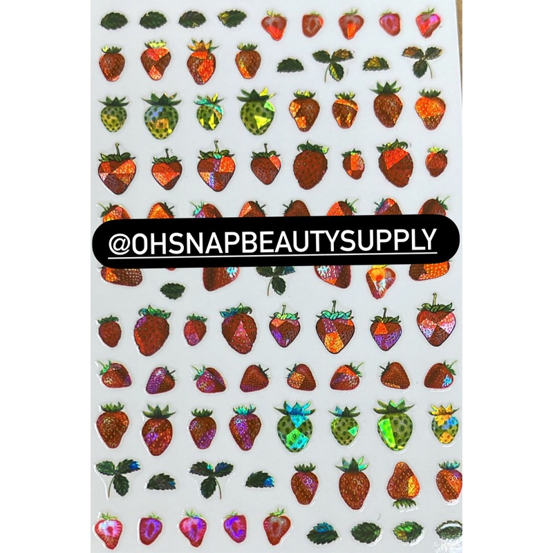 * HOLOGRAPHIC Fruit Strawberry L010 Sticker