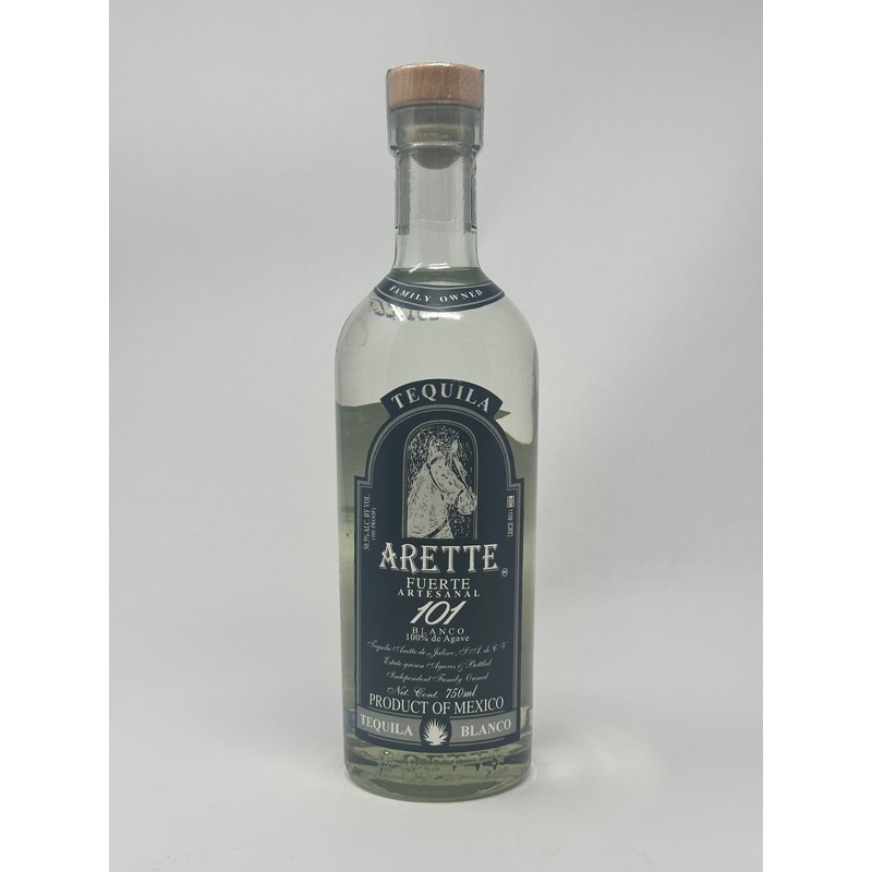 Tequila Arette, Arette Artesenal Suave Fuerte Blanco Tequila 100% de Agave 101 Proof 750 mL