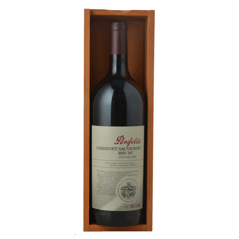 1993 Penfolds Bin 707 Cabernet Sauvignon 1.5L Magnum Original Wood Box