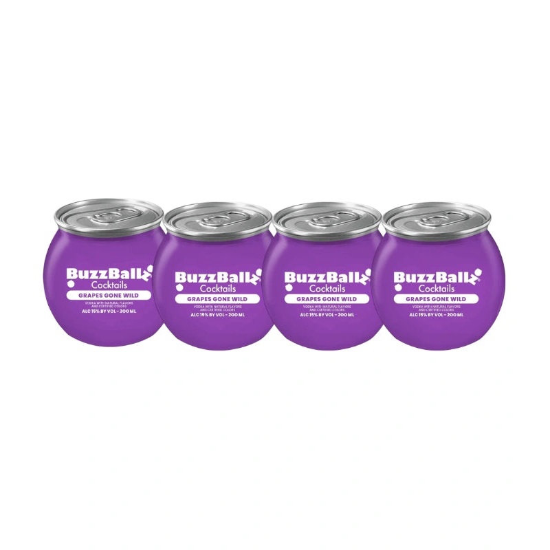 Buzzballz Grapes Gone Wild Pre-Mixed Cocktails 4-Pack