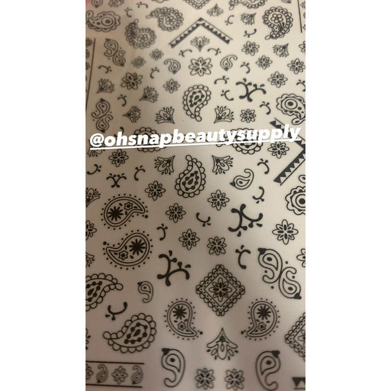 Black Paisley 373 Sticker