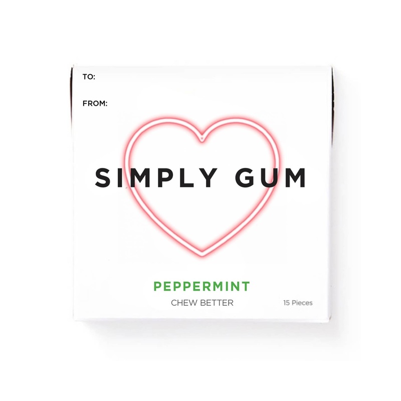 Heart Box Peppermint Gum