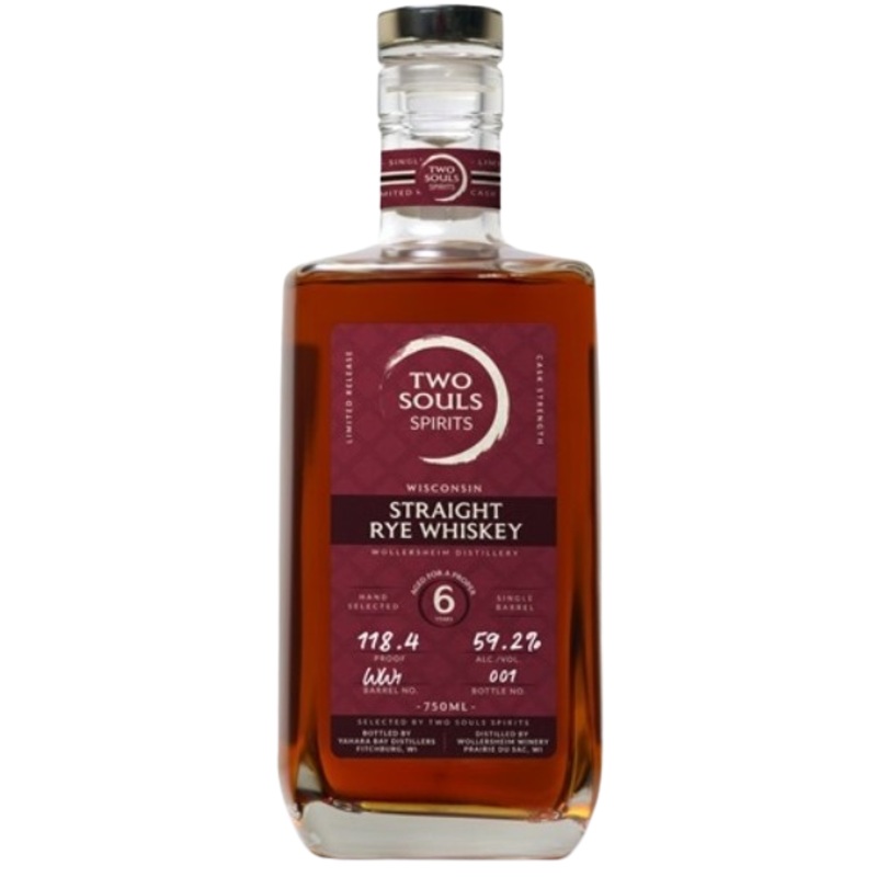 Two Souls Spirits | Wisconsin Waffles | 6 Year Old | Straight Rye Whiskey | 2024 Release