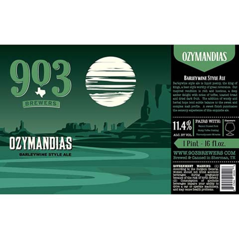 903 Brewers Ozymandias Barleywine Style Ale