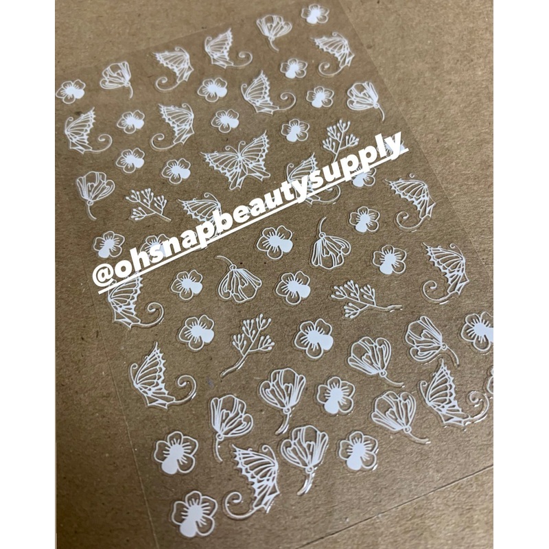 White Butterfly 047 Sticker