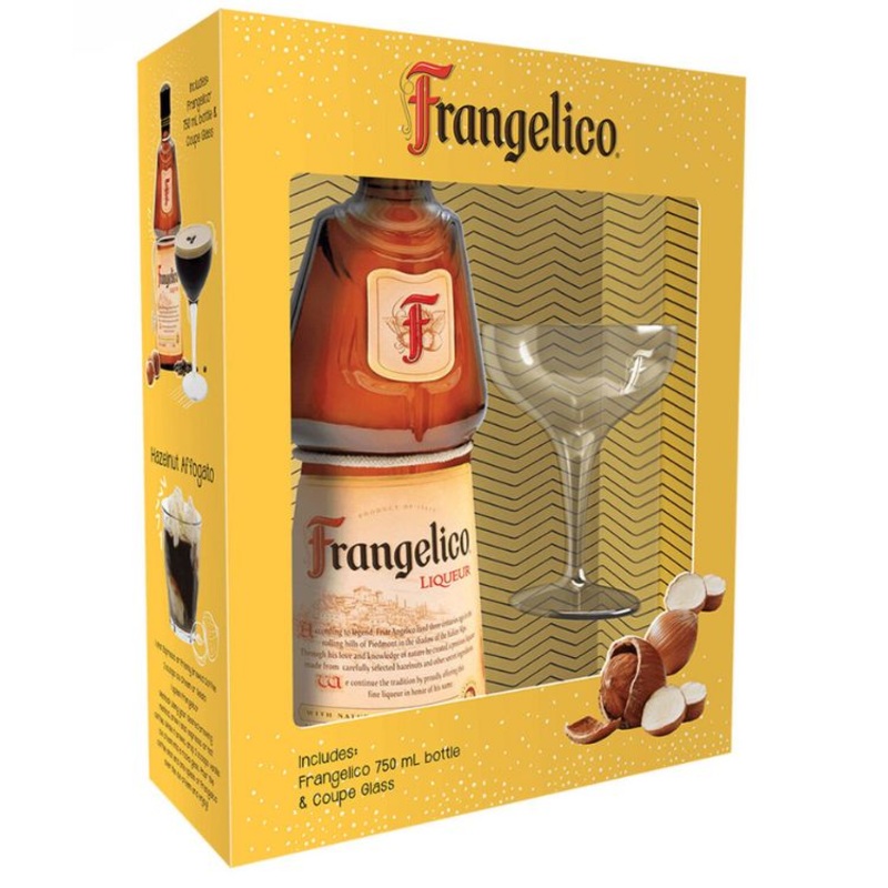 Frangelico Liqueur with Martini Glass – 750ml