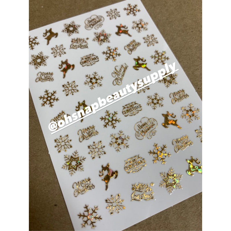 Merry Christmas Gold 55 Sticker