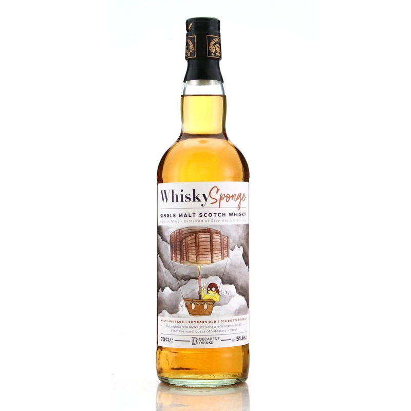 WhiskySponge Edition No. 62 Glen Keith 28 Year Old Single Malt Scotch Whisky 700ml