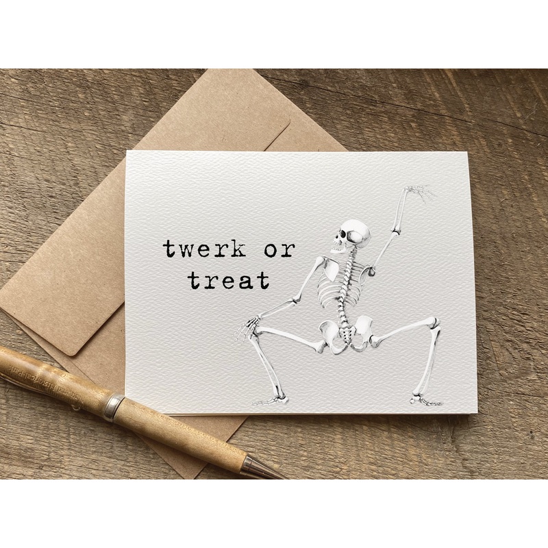 twerk or treat  / halloween card