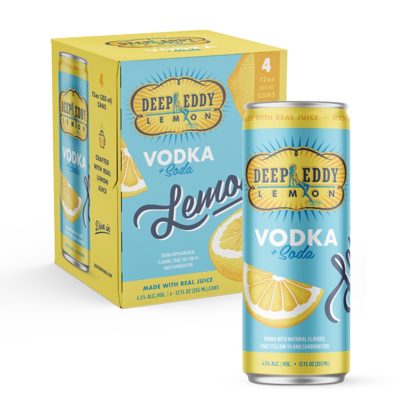 Deep Eddy Lemon Vodka Soda Seltzer 4pk Cans