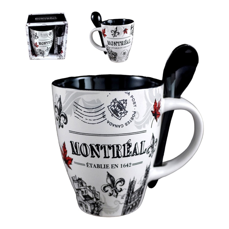 COFFEE MUG / SPOON MONTREAL VINTAGE – ESPRESSO CUP W/ MATCHING BOX