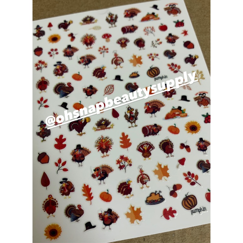 Leaf  Turkey  WG 351 Sticker