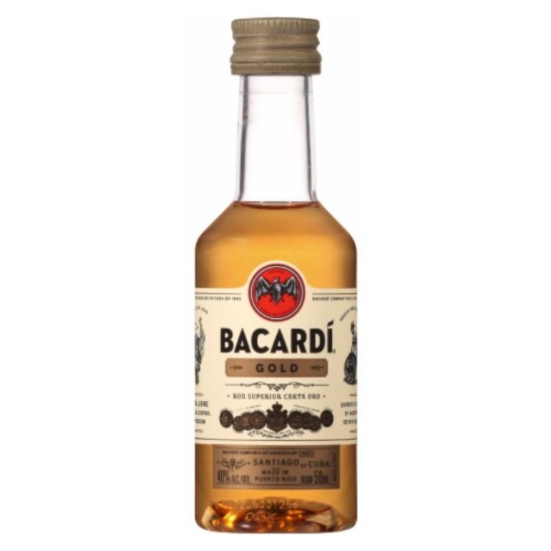 Bacardi Gold Puerto Rican Rum – 50ml Mini Shot