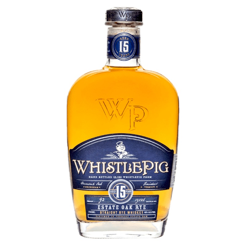 WhistlePig 15-Year Estate Oak Rye Whiskey, 750mL