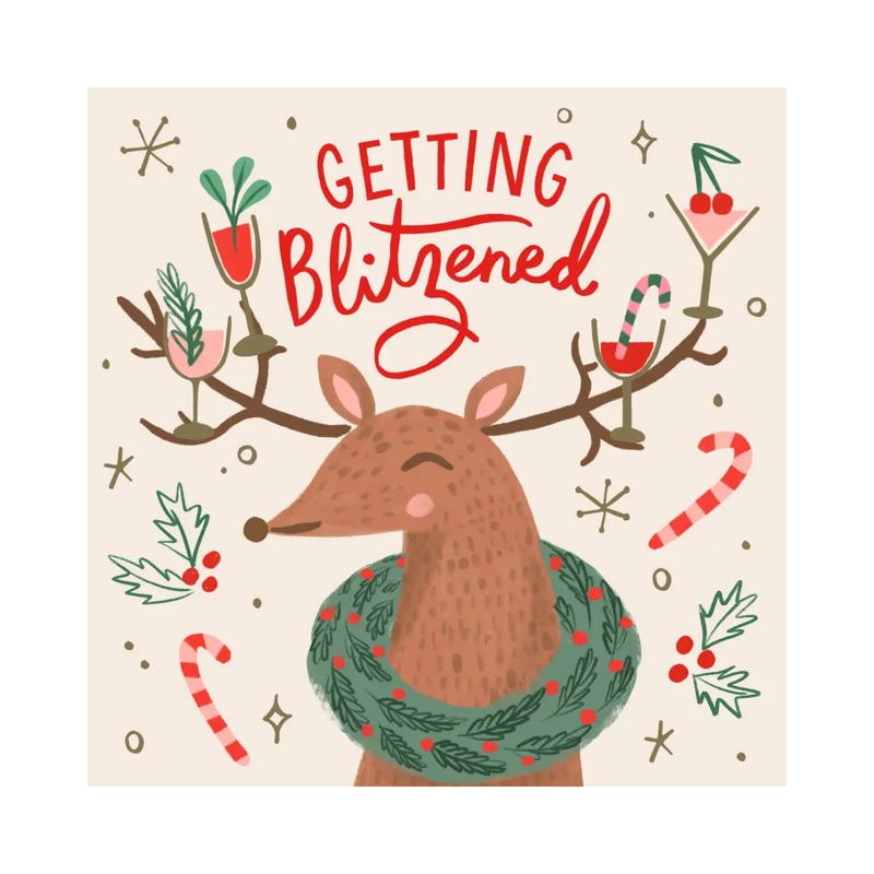 “Getting Blitzened” Cocktail Napkins