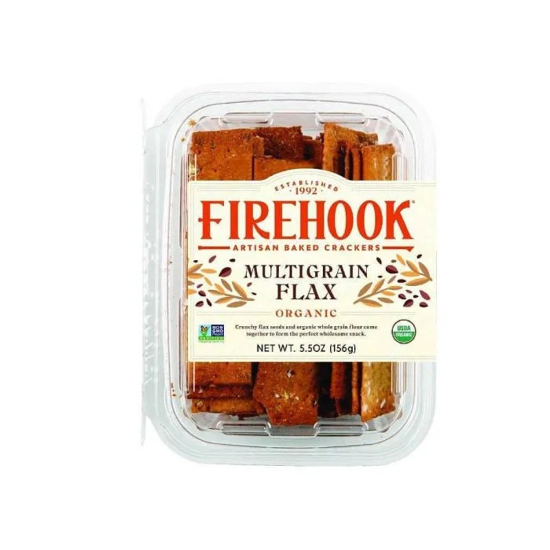 Firehook Organic Multigrain Flax Crackers 5.5oz