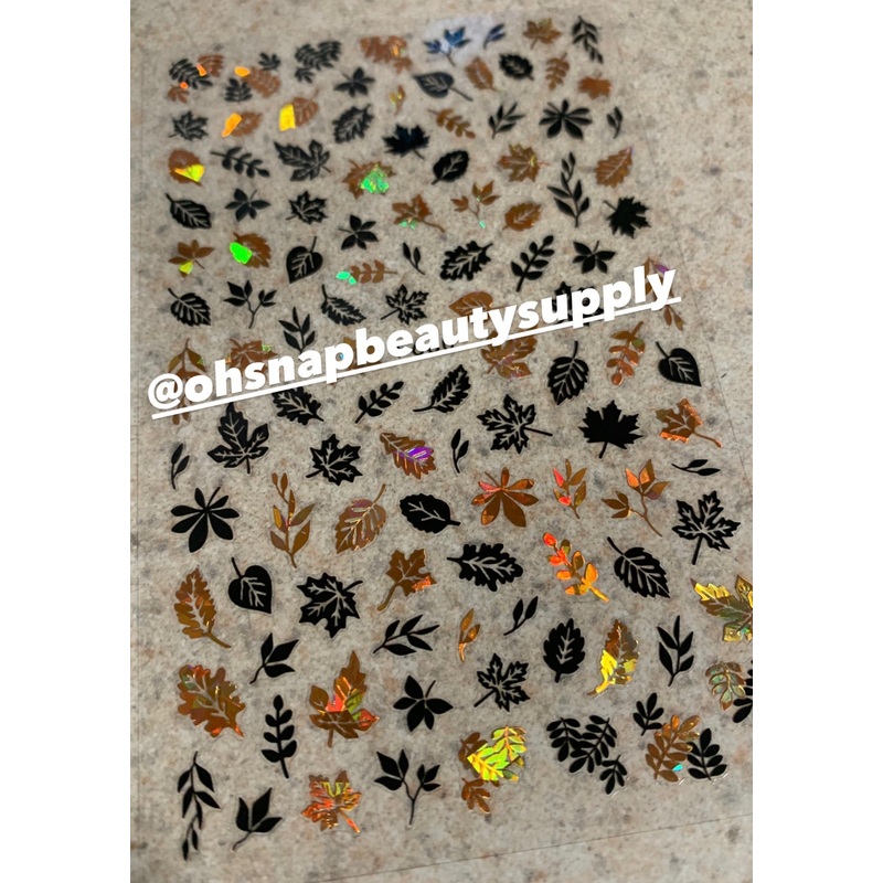 Gold/Black Leaf 660 Sticker