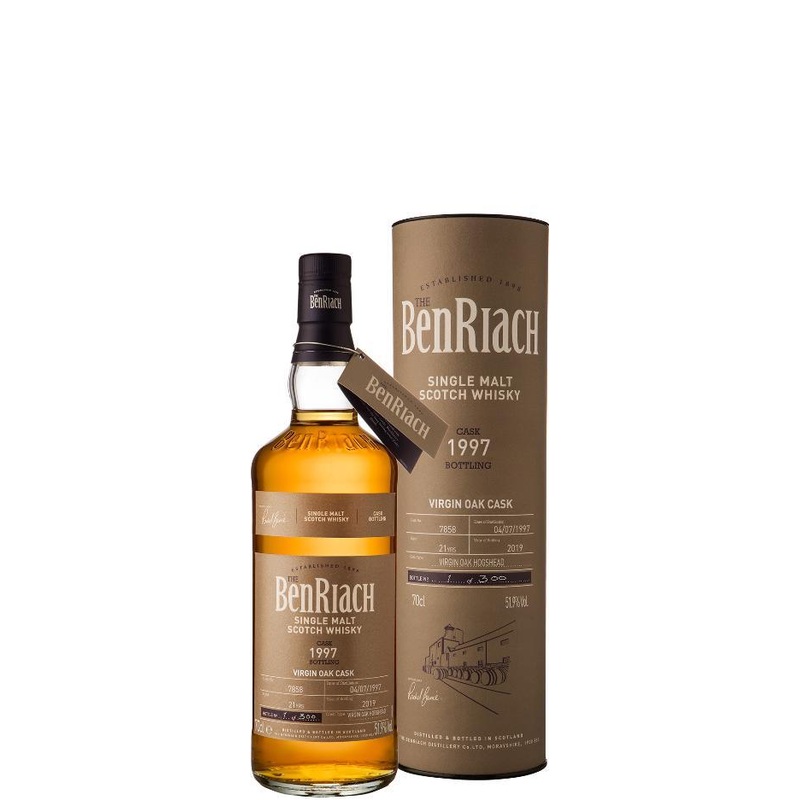 BenRiach 1997 Single Cask No. 7858 21 Year Old Virgin Oak Hogshead Whisky 700ml