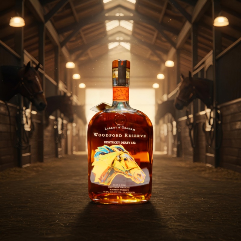 2006 Woodford Reserve Kentucky Derby 132nd Edition Straight Bourbon Whiskey 1Lt- Damaged
