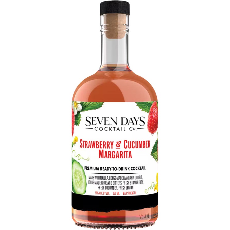 Seven Days Co. Strawberry & Cucumber Margarita 375ml