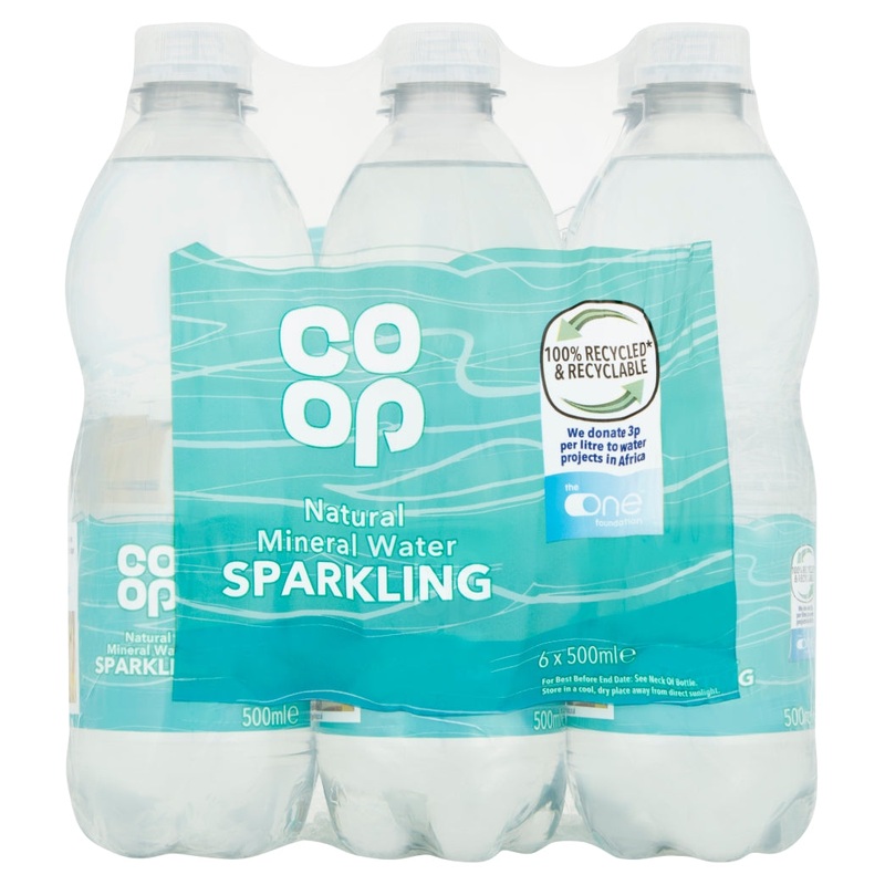 Co op Natural Sparkling Mineral Water 6p
