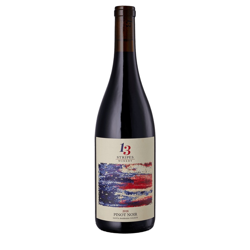 13 Stripes Pinot Noir American Flag Label 2018 12 Pack