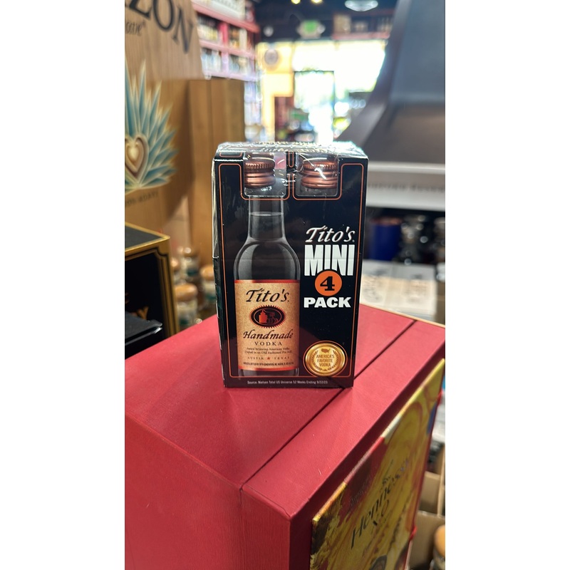 Tito’s Handmade Vodka 50ml Miniature 4-Pack