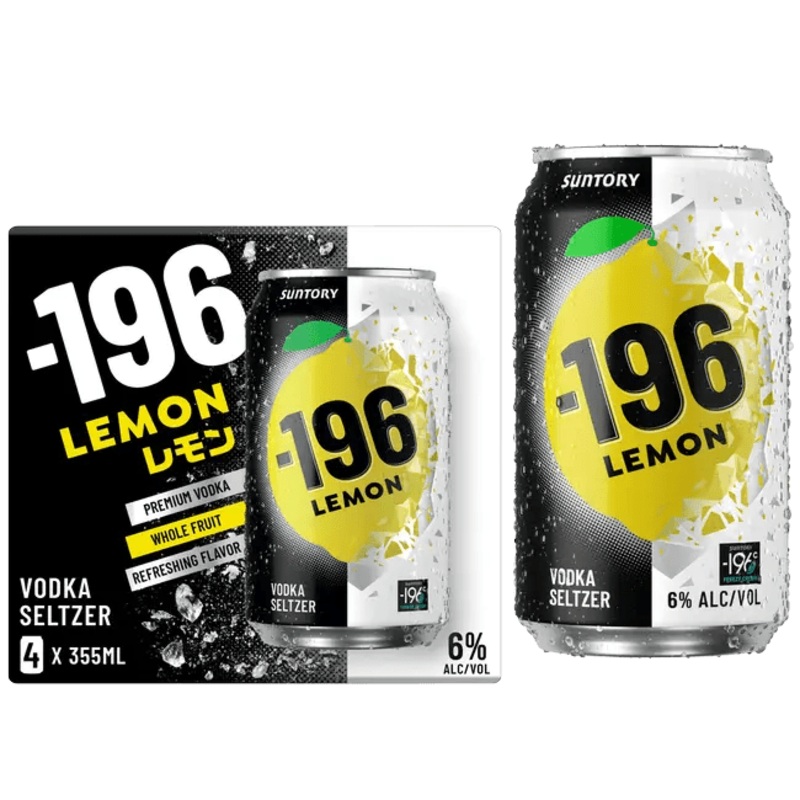 -196 Lemon Hard Seltzer – 4pk – 12 oz cans