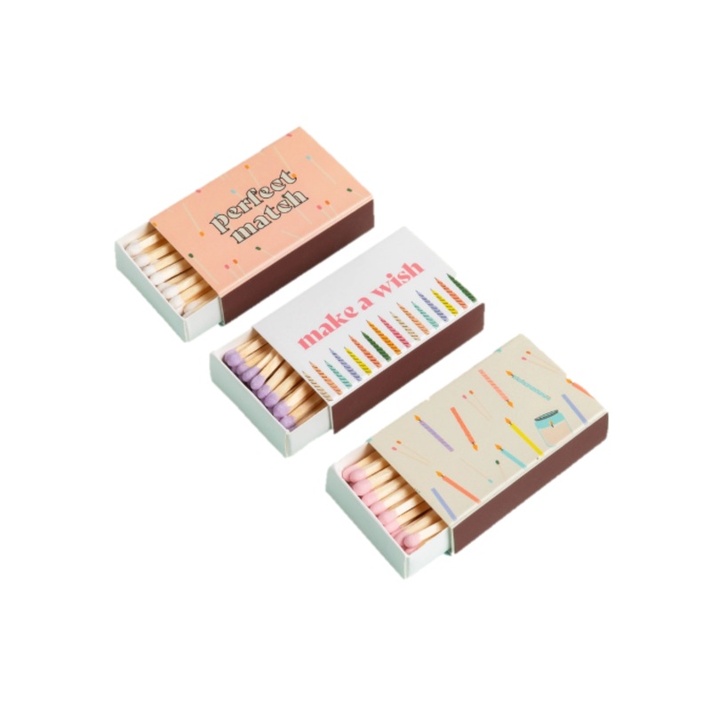 Decorative Matchbox with Colorful Matchsticks
