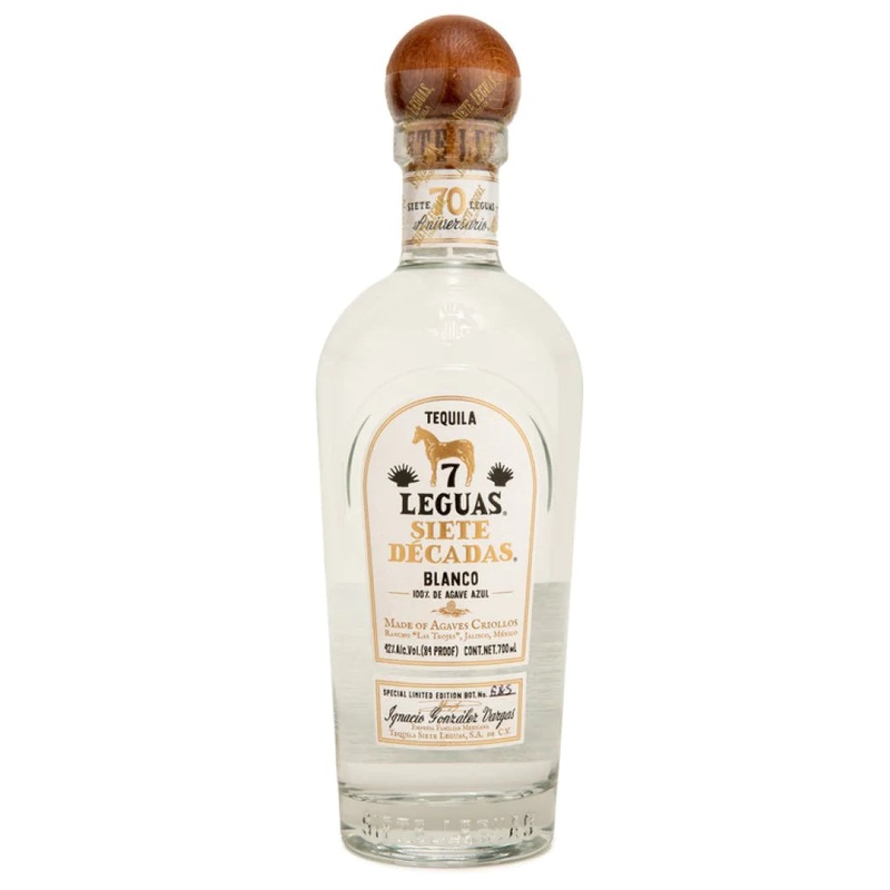 Siete Leguas 7 Decadas Blanco Tequila (700ml)