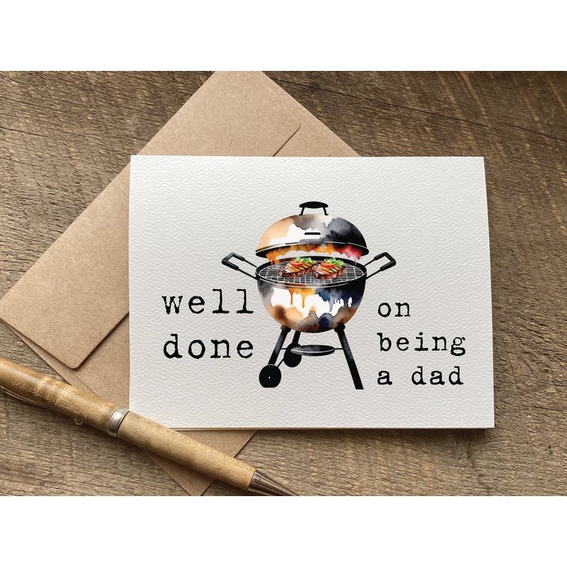 well done on being a dad / father’s day card / birthday card