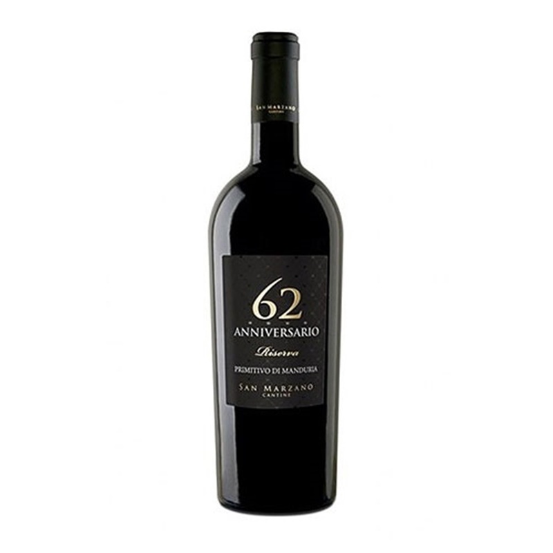 San Marzano 62 Anniversario Primitivo di Manduria Riserva 2016 150cl Magnum