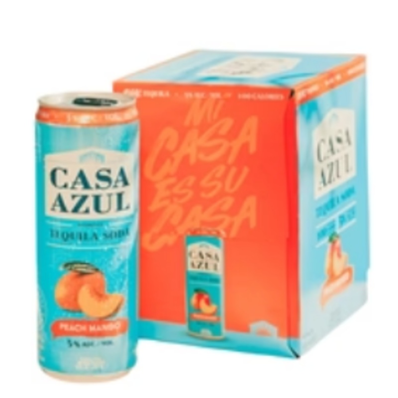 Casa Azul Peach Mango Soda Tequila | (4)*355ML
