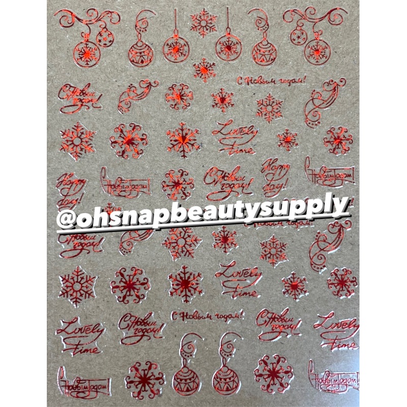 RED Christmas G045 Sticker