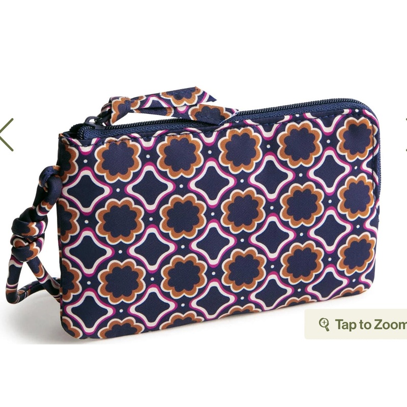 Vera Bradley Zip Wristlet in Lattice Florets