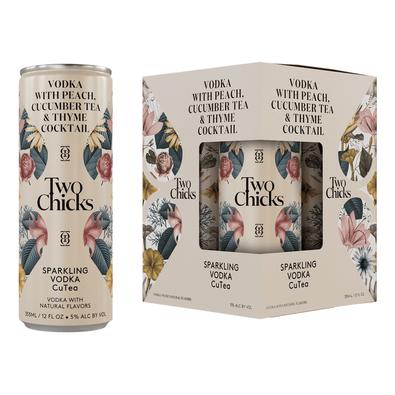 Two Chicks Sparkling Vodka CuTea 4-Pack Cocktail