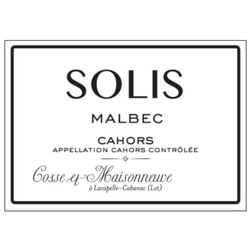 Cosse et Maisonneuve Cahors Solis Malbec