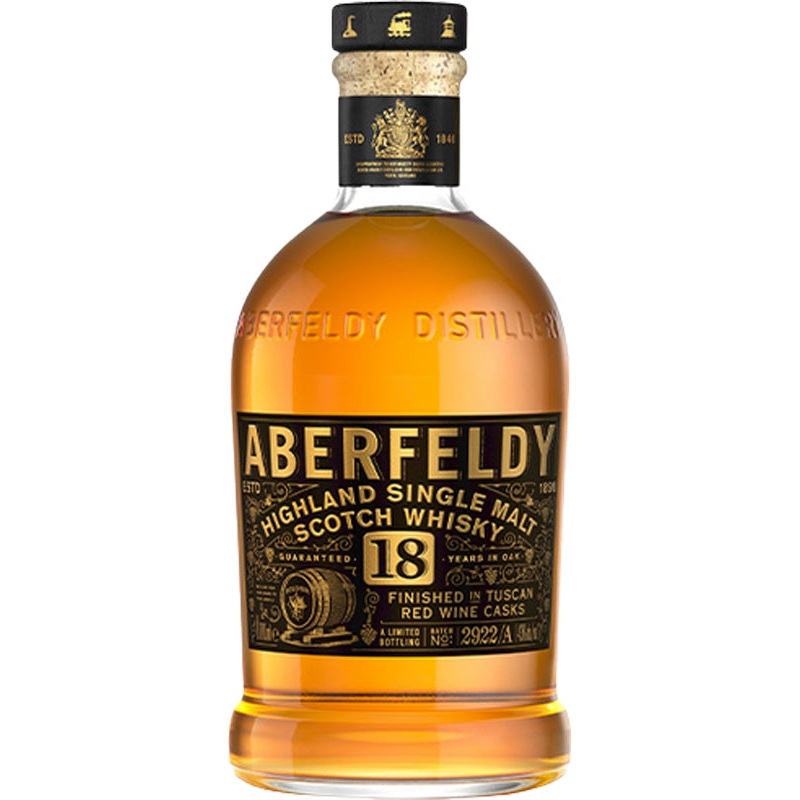 Aberfeldy 18 Year Old Scotch Whisky Finished in Tuscan Red Wine Casks