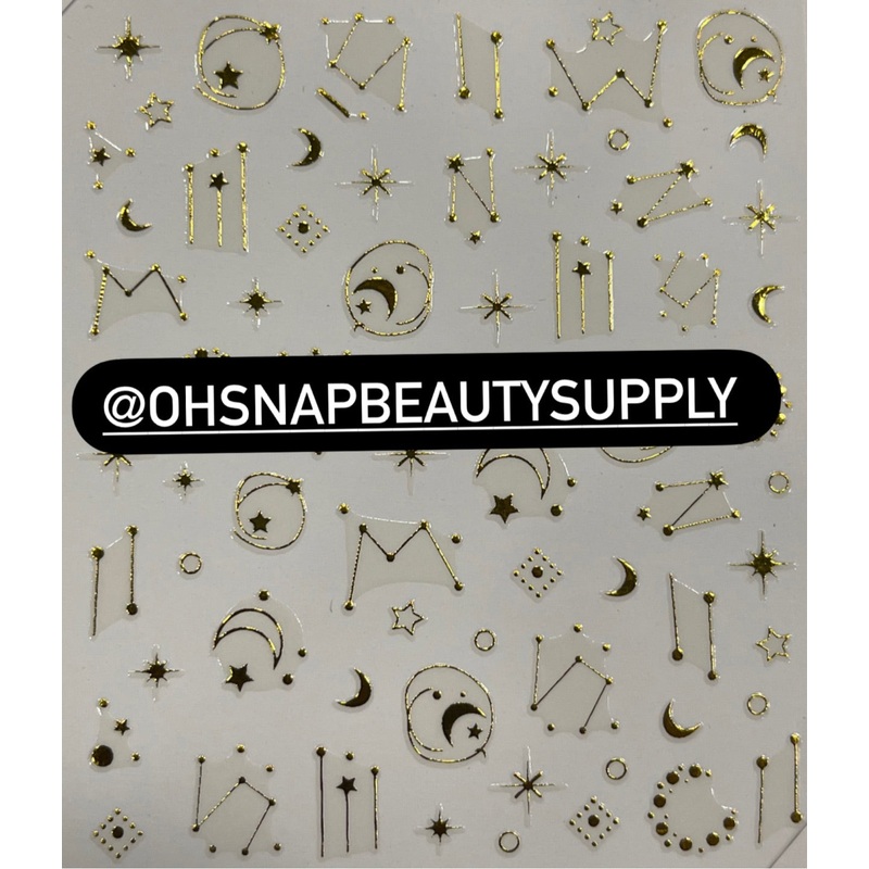 – GOLD Star, Heart Moon Horoscope DP 3172 Sticker