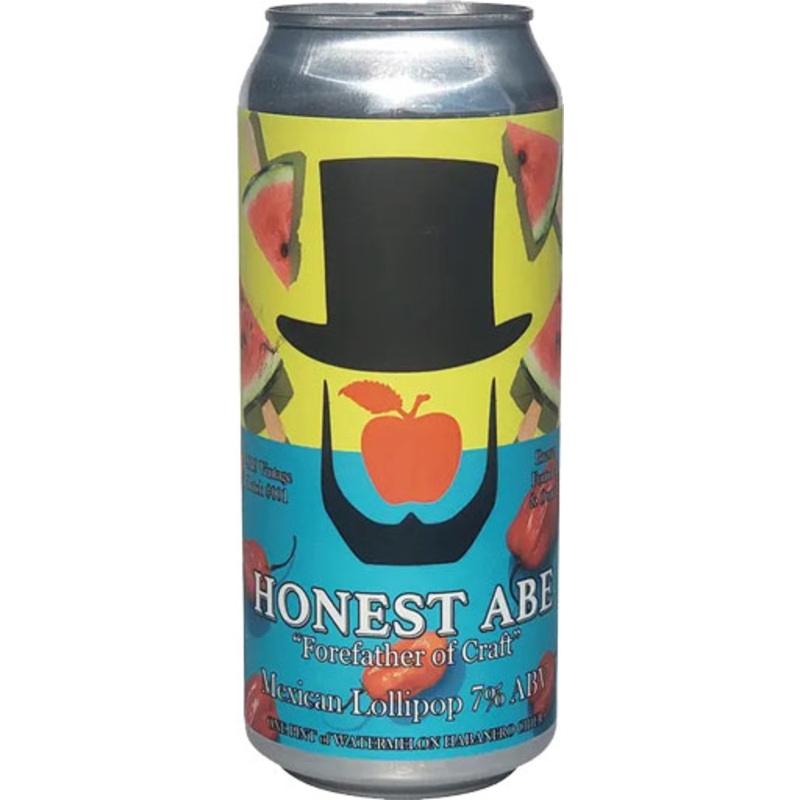 Honest Abe Lollipop Watermelon Habanero Cider 16oz Can