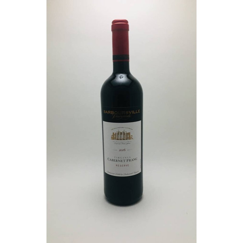 BARBOURSVILLE VINEYARDS CABERNET FRANC RESERVE VIRGINIA 2020 750ML